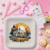 Cooles Camping liebt Party Pappteller (Party)