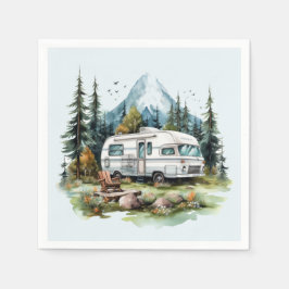 Cooles Camping liebt Party Serviette