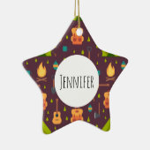 Cooles Camping Muster Außengestaltung Keramik Ornament (Rechts)