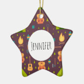 Cooles Camping Muster Außengestaltung Keramik Ornament (Links)