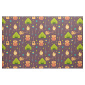 Cooles Camping Muster Außengestaltung Stoff (Fat Quarter (45,7 x 55,9 cm))