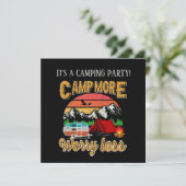 cooles Camping Party Informationen hinzufügen Einladung (Stehend Vorderseite)