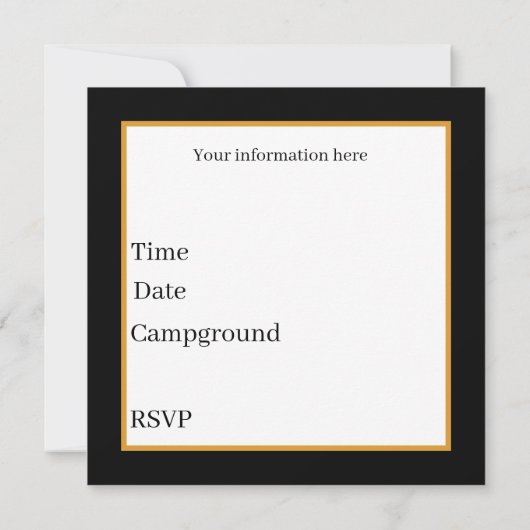 cooles Camping Party Informationen hinzufügen Einladung (Rückseite)