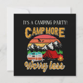 cooles Camping Party Informationen hinzufügen Einladung (Vorderseite)