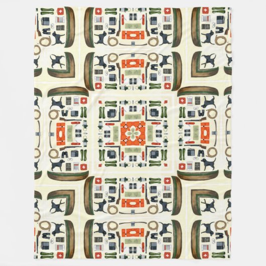 Cooles Camping Quilt Fleecedecke (Vorderseite)