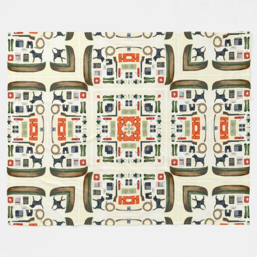 Cooles Camping Quilt Fleecedecke (Vorderseite (Horizontal))