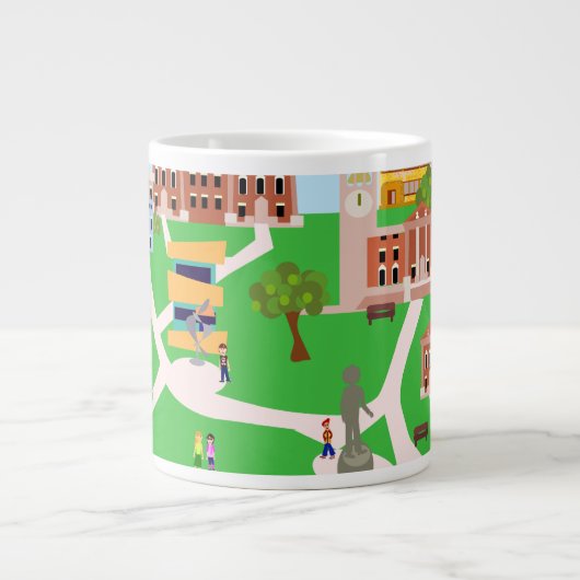 Cooles Campus-Design Jumbo-Tasse (Vorderseite)