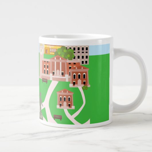 Cooles Campus-Design Jumbo-Tasse (Rechts)