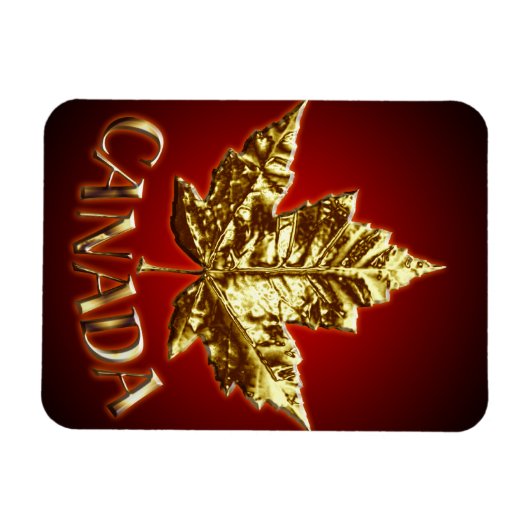 Cooles Canada Magnet Gold Canada Leaf Souvenir (Horizontal)