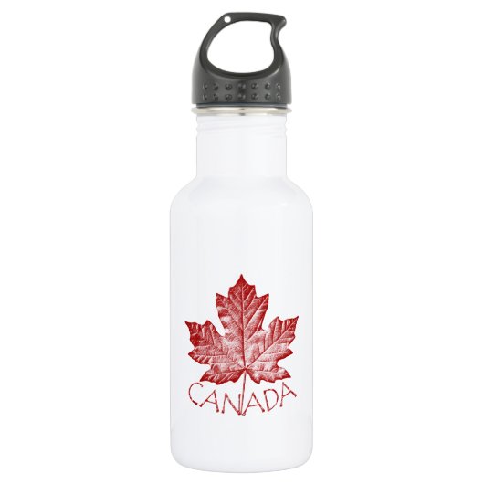 Cooles Canada Retro Maple Leaf Souvenir Trinkflasche (Vorderseite)