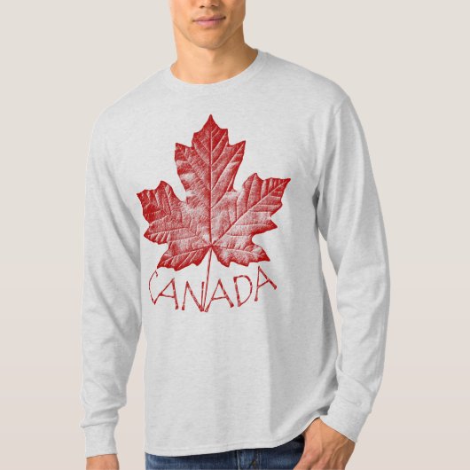Cooles Canada Sweatshirt Retro Maple Leaf Souvenir T-Shirt (Vorderseite)
