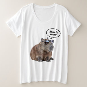 Cooles Capybara Foto Sonnenbrille tragen Capybara Große Größe T-Shirt