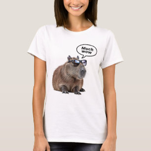 Cooles Capybara Foto Sonnenbrille tragen Capybara T-Shirt