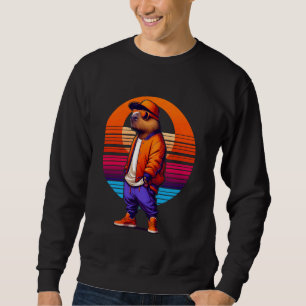 Cooles Capybara Modernes Stadthotel Sweatshirt
