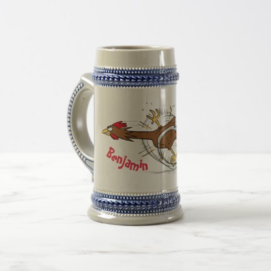 Cooles Cartoon mit lustiger Ausführung Bierglas (Vorderseite Links)