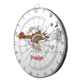 Cooles Cartoon mit lustiger Ausführung Dartscheibe (Vorderseite rechts)