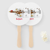 Cooles Cartoon mit lustiger Ausführung Fächer (Vorne und Hinten)