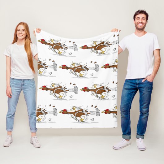 Cooles Cartoon mit lustiger Ausführung Fleecedecke (Beispiel)