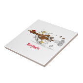 Cooles Cartoon mit lustiger Ausführung Fliese (Seite)