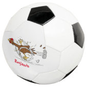 Cooles Cartoon mit lustiger Ausführung Fußball (Dreiviertel)