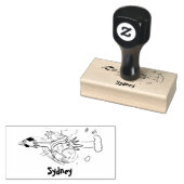 Cooles Cartoon mit lustiger Ausführung Gummistempel (Stempel)