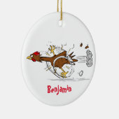 Cooles Cartoon mit lustiger Ausführung Keramik Ornament (Rechts)