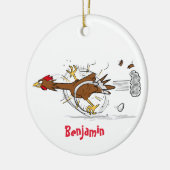 Cooles Cartoon mit lustiger Ausführung Keramik Ornament (Links)