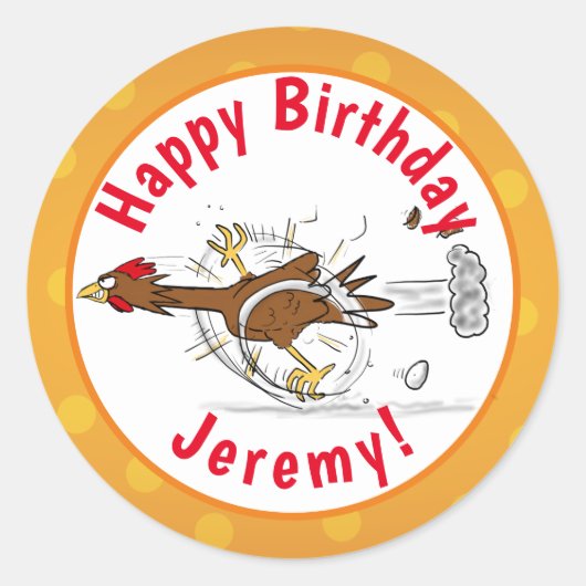 Cooles Cartoon mit lustiger Ausführung Runder Aufkleber (Vorderseite)