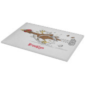 Cooles Cartoon mit lustiger Ausführung Schneidebrett (Ecke)