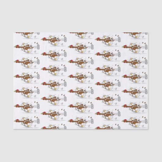 Cooles Cartoon mit lustiger Ausführung Seidenpapier (Vorderseite)