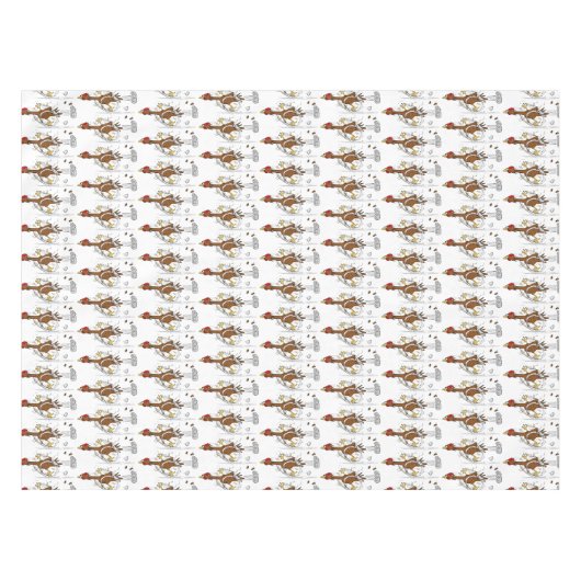 Cooles Cartoon mit lustiger Ausführung Tischdecke (Vorderseite (Horizontal))