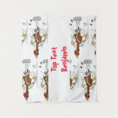 Cooles Cartoon mit lustiger Ausführung Wandteppich (Vorderseite)