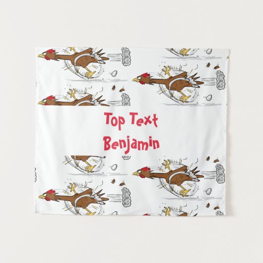 Cooles Cartoon mit lustiger Ausführung Wandteppich (Vorderseite (Horizontal))