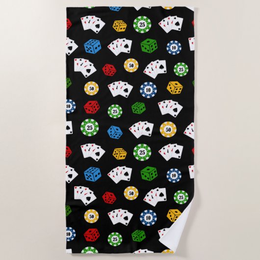 Cooles Casino Motel Badetuch (Vorderseite)