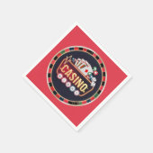 Cooles Casino Nachtspielliebhaber Party Serviette (Ecke)
