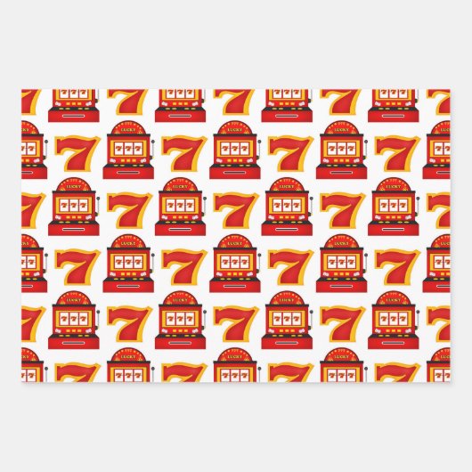 Cooles Casino-Party Geschenkpapier Set (Vorderseite 2)