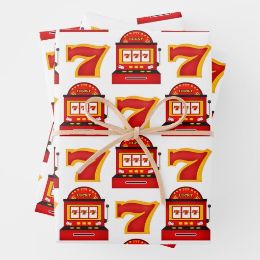 Cooles Casino-Party Geschenkpapier Set (Beispiel)
