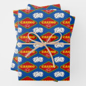 Cooles Casino-Party Geschenkpapier Set (Beispiel)