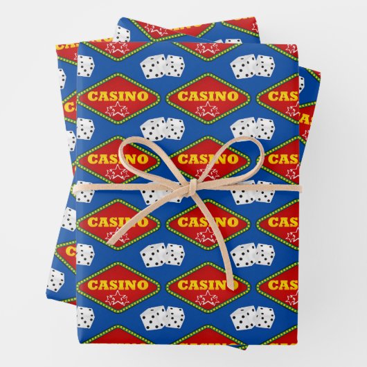 Cooles Casino-Party Geschenkpapier Set (Beispiel)