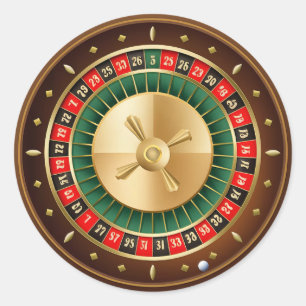 Cooles Casino-Rad Party Runder Aufkleber