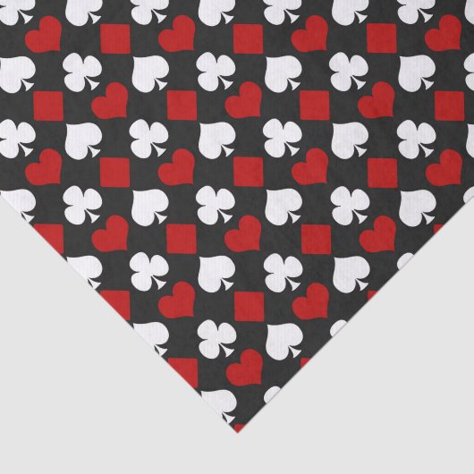 Cooles Casino Spielkartenmuster Party Seidenpapier (Ausschnitt)