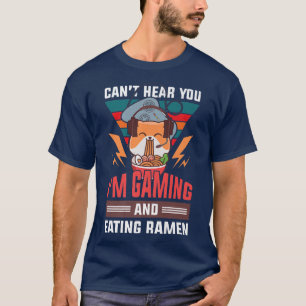 Cooles Cat and RamenVideo Gamer RamenCat-Design T-Shirt