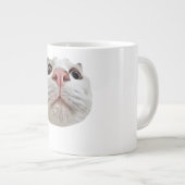 Cooles Cat Ball Gesicht Niedlich Funny Meme Jumbo-Tasse (Vorderseite Rechts)
