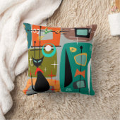 Cooles Cat Mid Century Modern Style Cushion Kissen (Decke)