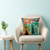 Cooles Cat Mid Century Modern Style Cushion Kissen (Stuhl )