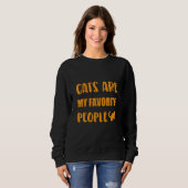 Cooles Cat Owner Sprichwort Prefere Cats Sweatshirt (Vorne ganz)
