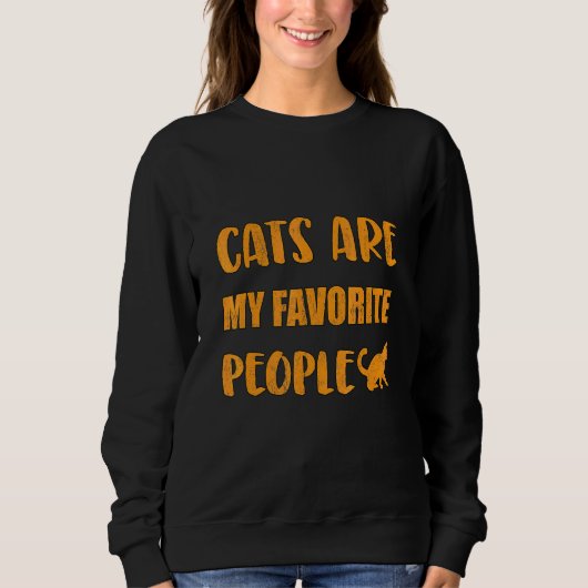 Cooles Cat Owner Sprichwort Prefere Cats Sweatshirt (Vorderseite)