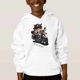 Cooles Cat Riding Motorrad Sind Sie bereit Hoodie