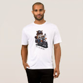 Cooles Cat Riding Motorrad Sind Sie bereit T-Shirt (Vorne ganz)