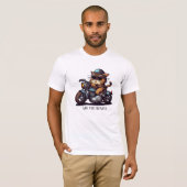 Cooles Cat Riding Motorrad Sind Sie bereit T-Shirt (Vorne ganz)